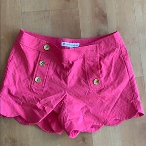 Southern tide pink scalloped bottom shorts
